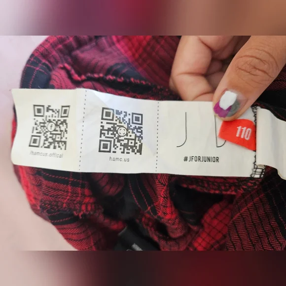 Kids Checked Fake Two Plaid Shirt Pants unisex JFORJUNIOR - Picture 9 of 14